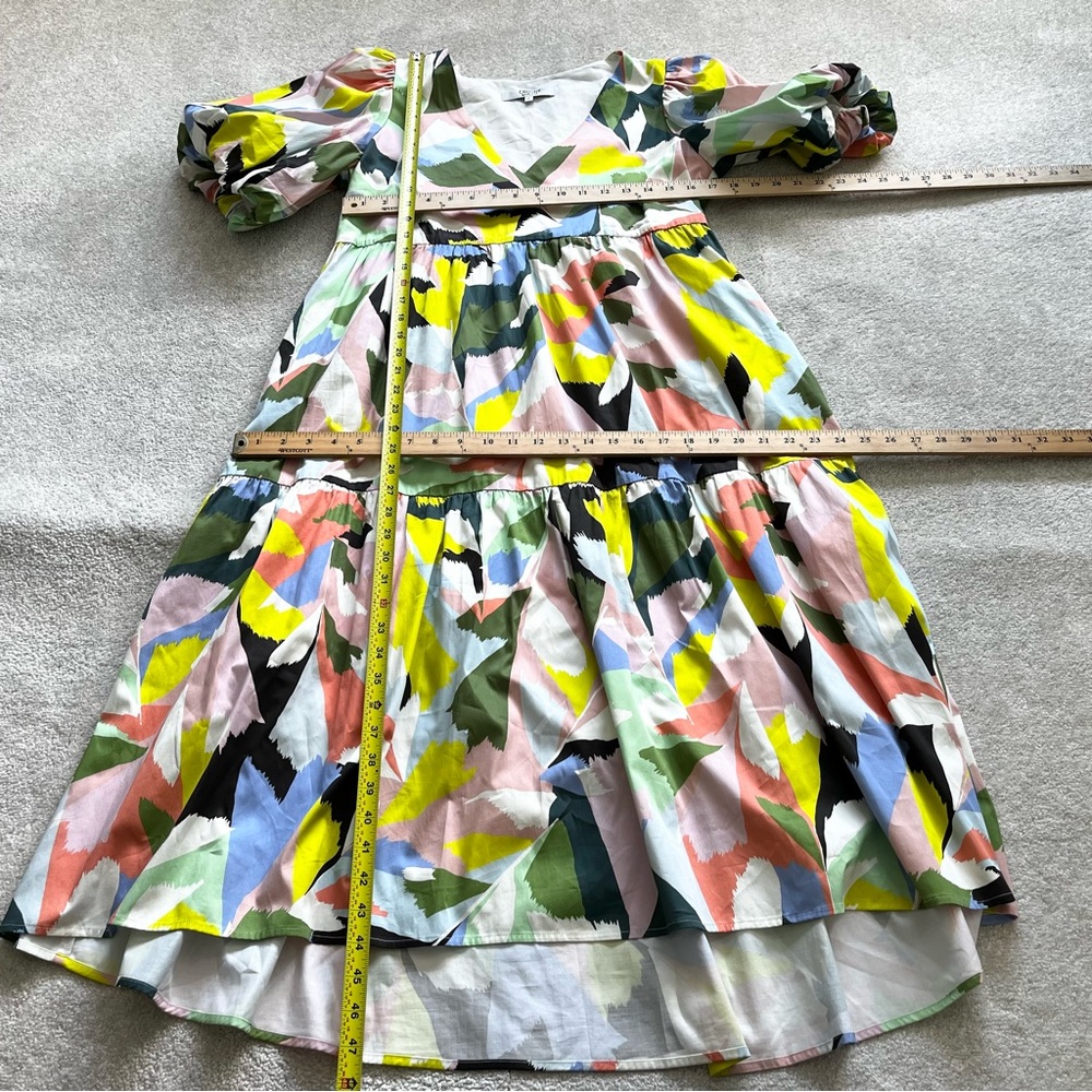 CROSBY by Mollie Burch Brawley Dress Poinciana Size Medium Floral Dainty Chic - Picture 10 of 11